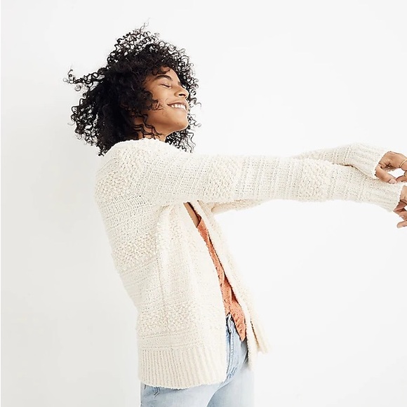 Madewell Bronson Cardigan Sweater XXS size in Seashell (ivory) Color - Picture 8 of 11